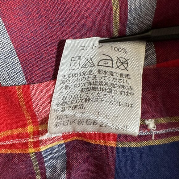 Pendleton Shirt Men Size L Red Plaid Short Sleeve 100% Cotton Single Pocket Surf - Picture 7 of 12